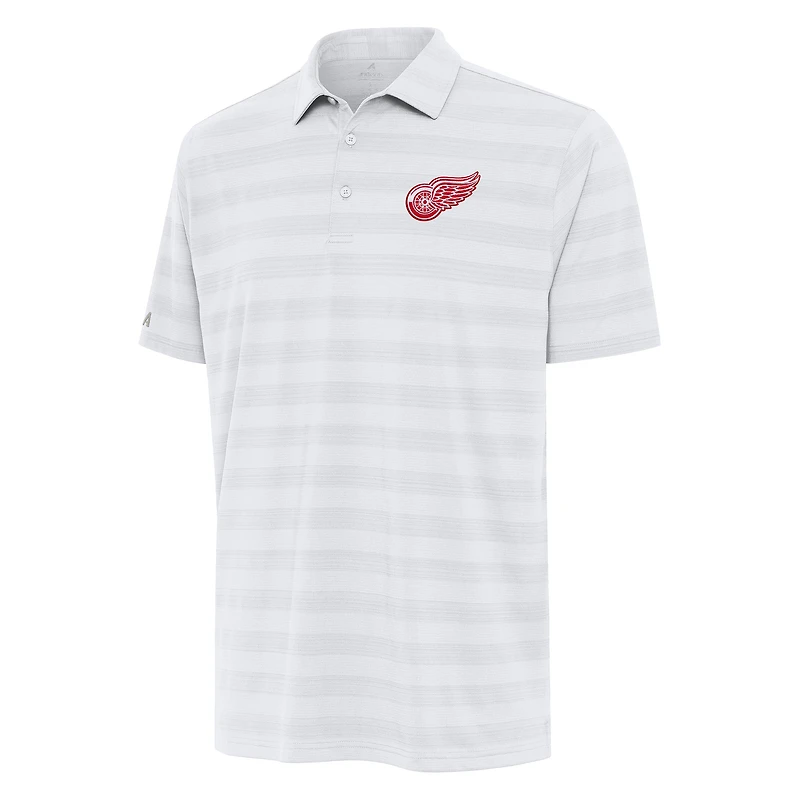 Men's Antigua White Detroit Red Wings Tunnel Polo