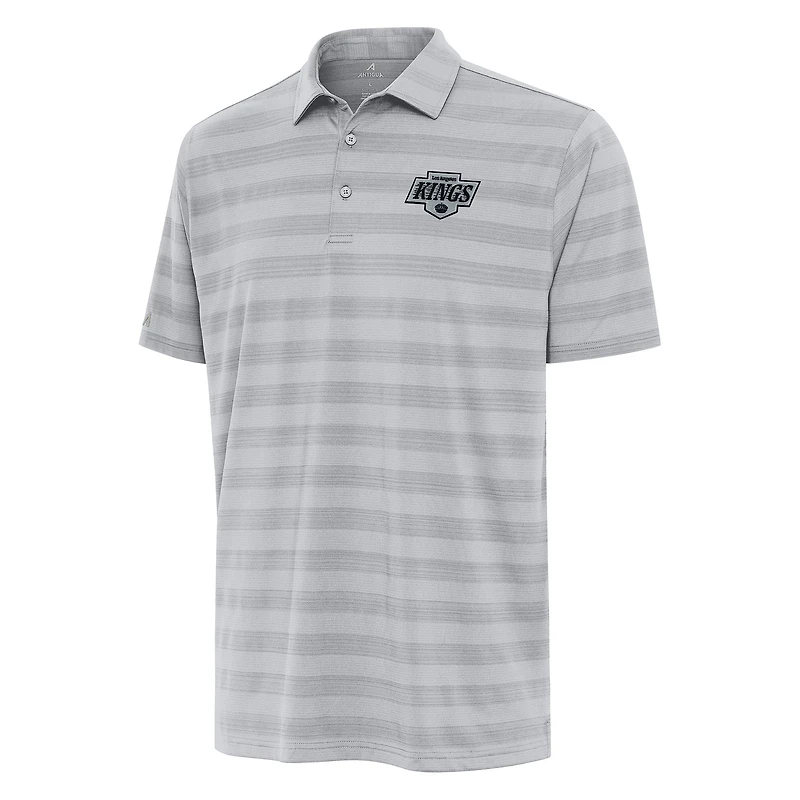 Men's Antigua Gray Los Angeles Kings Tunnel Polo