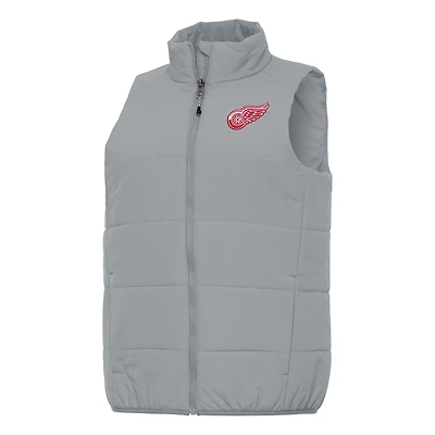 Women's Antigua Gray Detroit Red Wings Experience Full-Zip Vest