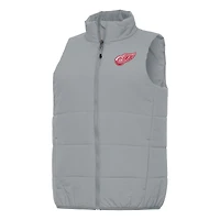 Women's Antigua Gray Detroit Red Wings Experience Full-Zip Vest