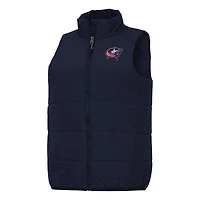 Women's Antigua Navy Columbus Blue Jackets Experience Full-Zip Vest