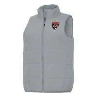 Women's Antigua Gray Florida Panthers Experience Full-Zip Vest