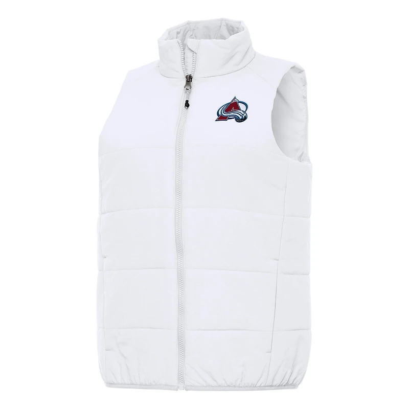 Women's Antigua White Colorado Avalanche Experience Full-Zip Vest