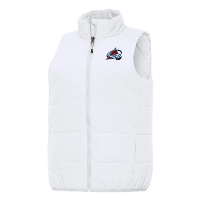 Women's Antigua White Colorado Avalanche Experience Full-Zip Vest