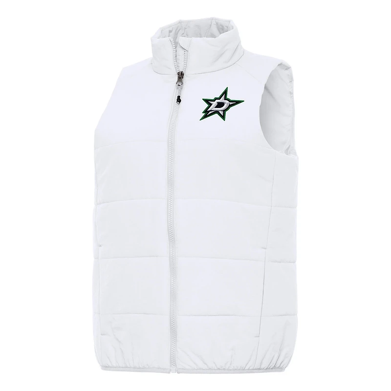 Women's Antigua White Dallas Stars Experience Full-Zip Vest
