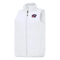 Women's Antigua White Columbus Blue Jackets Experience Full-Zip Vest