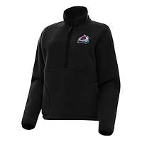 Women's Antigua Colorado Avalanche Figure Half-Zip Pullover Sweatshirt