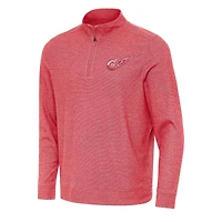 Men's Antigua Heather Red Detroit Red Wings Subtle Quarter-Zip Sweatshirt
