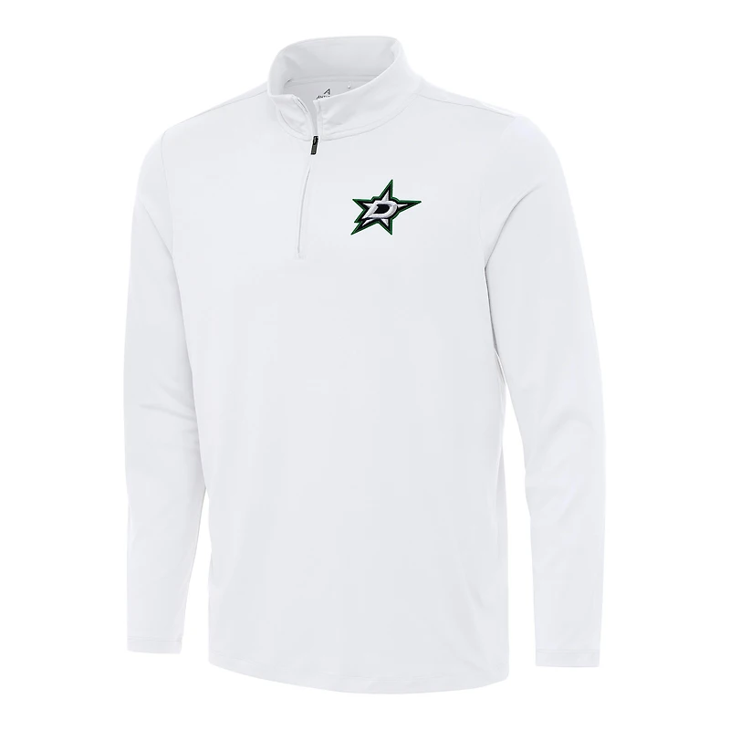 Men's Antigua White Dallas Stars Reprocess Quarter-Zip Top