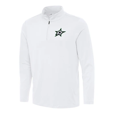 Men's Antigua White Dallas Stars Reprocess Quarter-Zip Top