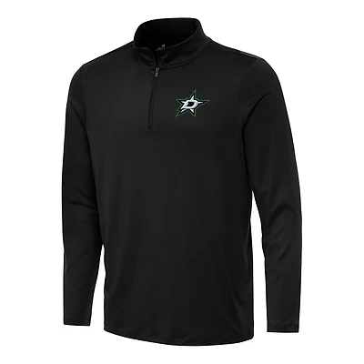 Men's Antigua Black Dallas Stars Reprocess Quarter-Zip Top