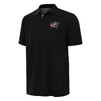 Men's Antigua Black Columbus Blue Jackets Era Polo