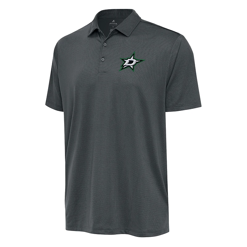 Men's Antigua Charcoal Dallas Stars Ellipse Polo