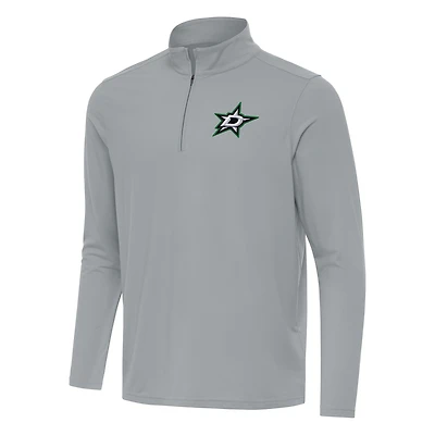 Men's Antigua Gray Dallas Stars Intent Quarter-Zip Top