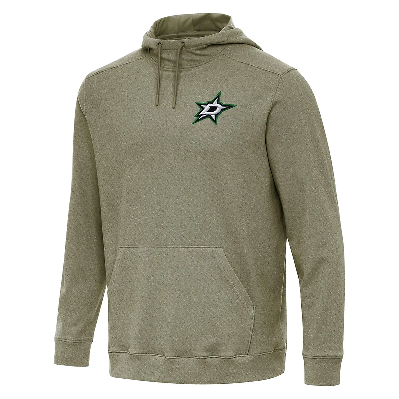Men's Antigua Olive Dallas Stars Cloud Pullover Hoodie
