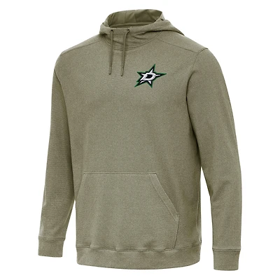 Men's Antigua Olive Dallas Stars Cloud Pullover Hoodie