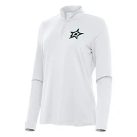 Women's Antigua White Dallas Stars Reprocess Quarter-Zip Top