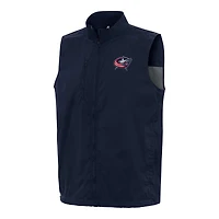 Men's Antigua  Navy Columbus Blue Jackets Brisk Full-Zip Vest