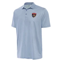 Men's Antigua Heather Aqua/White Florida Panthers Rings Polo