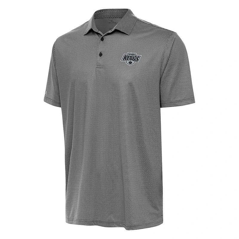 Men's Antigua Black/White Los Angeles Kings Rings Polo