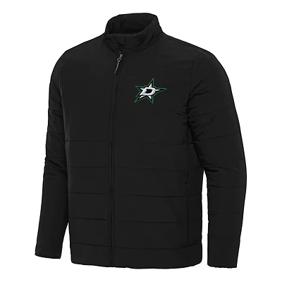 Men's Antigua Black Dallas Stars Swelter Full-Zip Puffer Jacket