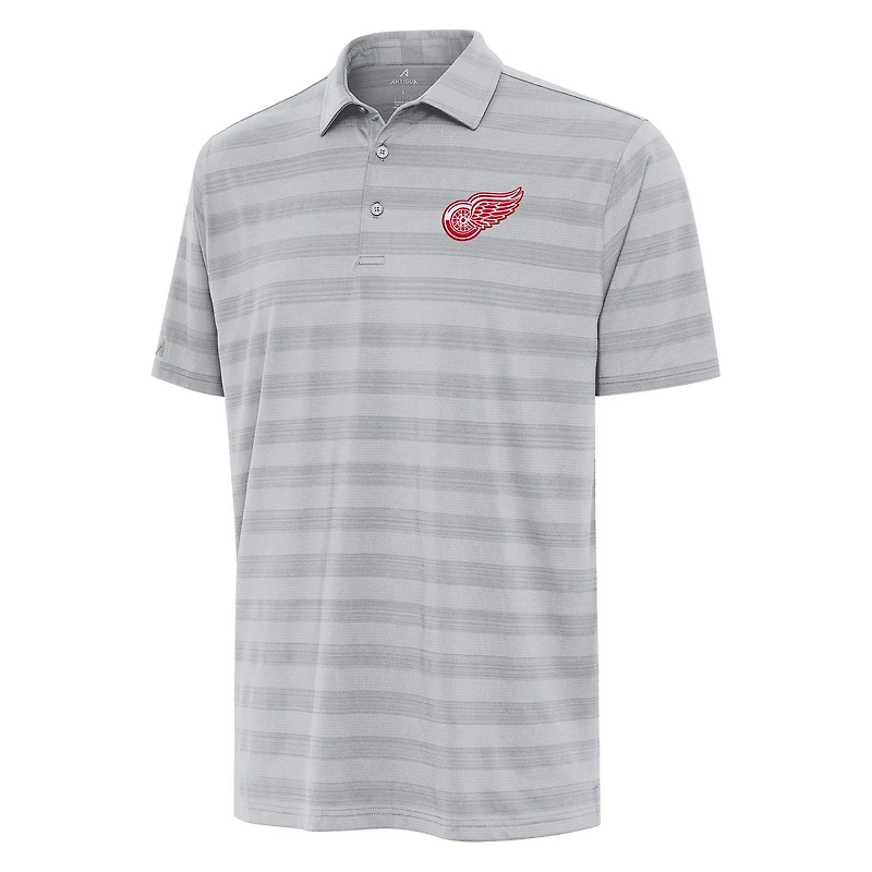 Men's Antigua Gray Detroit Red Wings Big & Tall Tunnel Polo