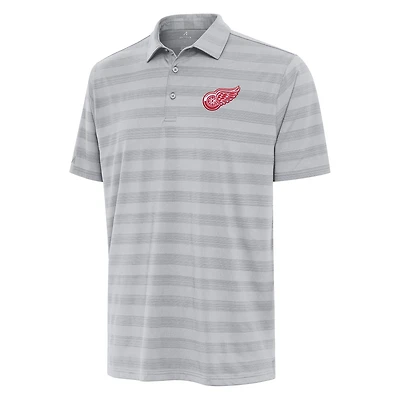 Men's Antigua  Gray Detroit Red Wings Big & Tall Tunnel Polo