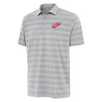 Men's Antigua  Gray Detroit Red Wings Big & Tall Tunnel Polo