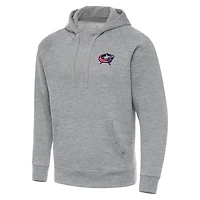Men's Antigua Heather Gray Columbus Blue Jackets Big & Tall Victory Pullover Hoodie