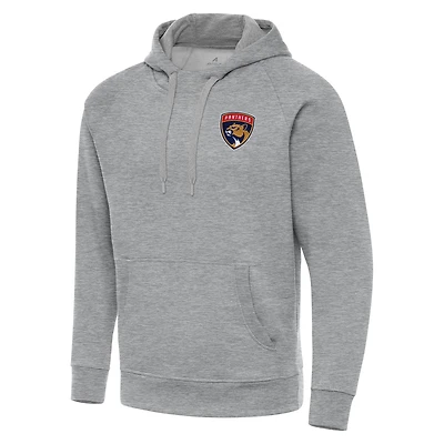 Men's Antigua Heather Gray Florida Panthers Big & Tall Victory Pullover Hoodie