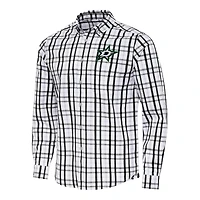 Men's Antigua  Black/Gray Dallas Stars Tending 2 Button-Down Long Sleeve Shirt