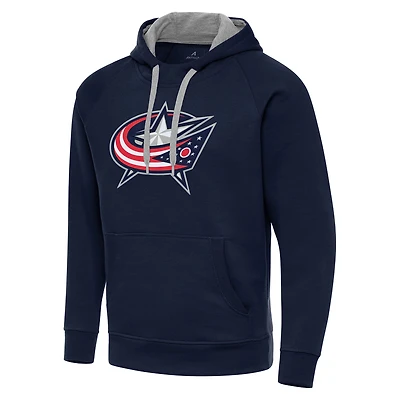 Men's Antigua Navy Columbus Blue Jackets Big & Tall Victory Pullover Hoodie
