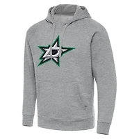 Men's Antigua Heather Gray Dallas Stars Big & Tall Victory Pullover Hoodie