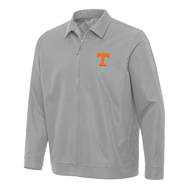 Men's Antigua Gray Tennessee Volunteers Pivot Full-Zip Jacket