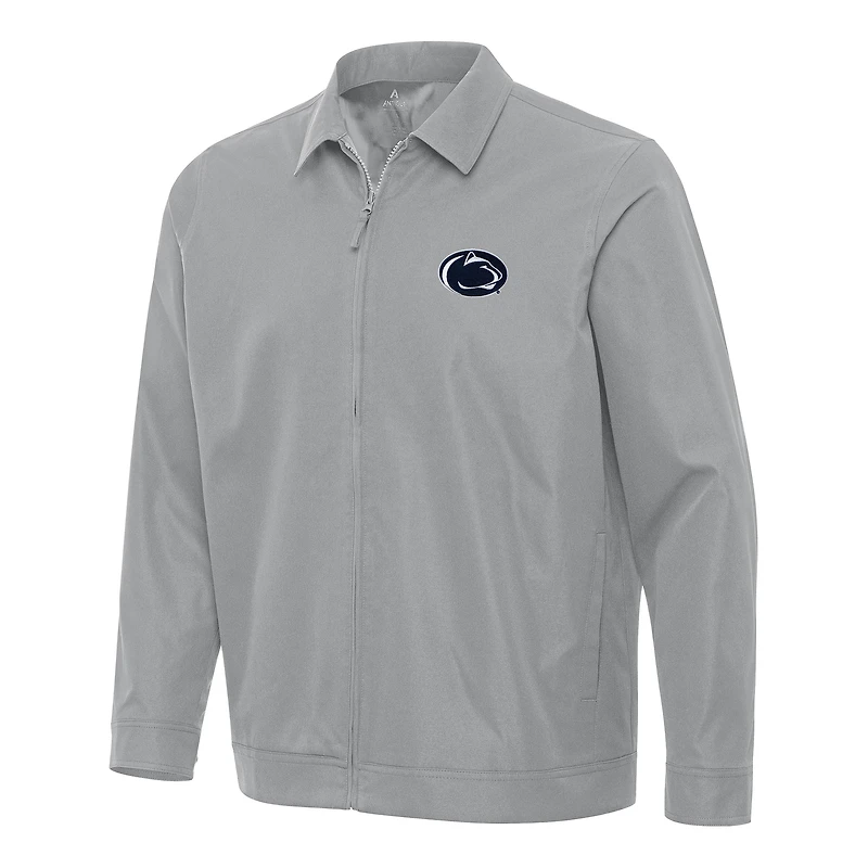 Men's Antigua Gray Penn State Nittany Lions Pivot Full-Zip Jacket