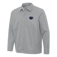 Men's Antigua  Gray Penn State Nittany Lions Pivot Full-Zip Jacket