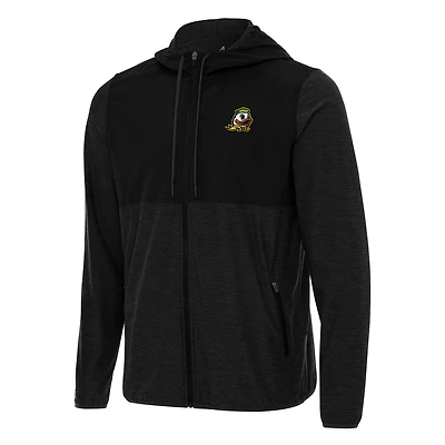 Men's Antigua Black Oregon Ducks Sway Full-Zip Hoodie
