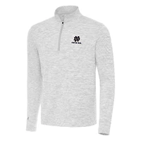 Men's Antigua Gray Notre Dame Fighting Irish Cause Quarter-Zip Top