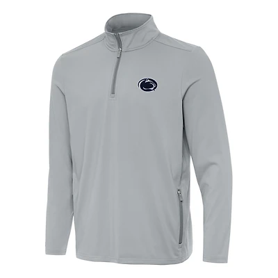 Men's Antigua Gray Penn State Nittany Lions Perilous Quarter-Zip Sweatshirt