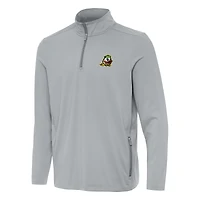 Men's Antigua  Gray Oregon Ducks Perilous Quarter-Zip Sweatshirt