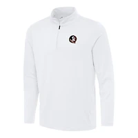 Men's Antigua White Florida State Seminoles Reprocess Quarter-Zip Top