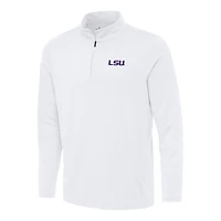 Men's Antigua White LSU Tigers Reprocess Quarter-Zip Top