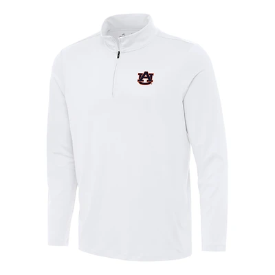 Men's Antigua White Auburn Tigers Reprocess Quarter-Zip Top