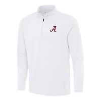 Men's Antigua White Alabama Crimson Tide Reprocess Quarter-Zip Top