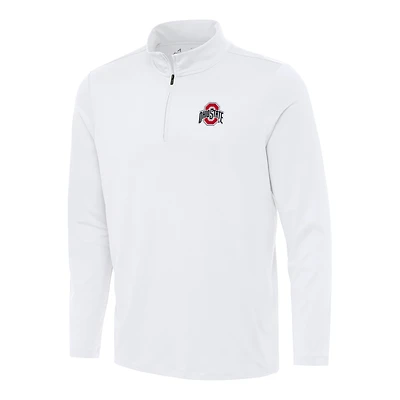 Men's Antigua White Ohio State Buckeyes Reprocess Quarter-Zip Top