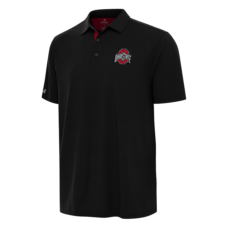 Men's Antigua Black Ohio State Buckeyes Era Polo