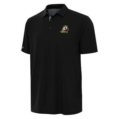Men's Antigua Black Oregon Ducks Era Polo