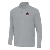 Men's Antigua Gray Auburn Tigers Intent Quarter-Zip Top