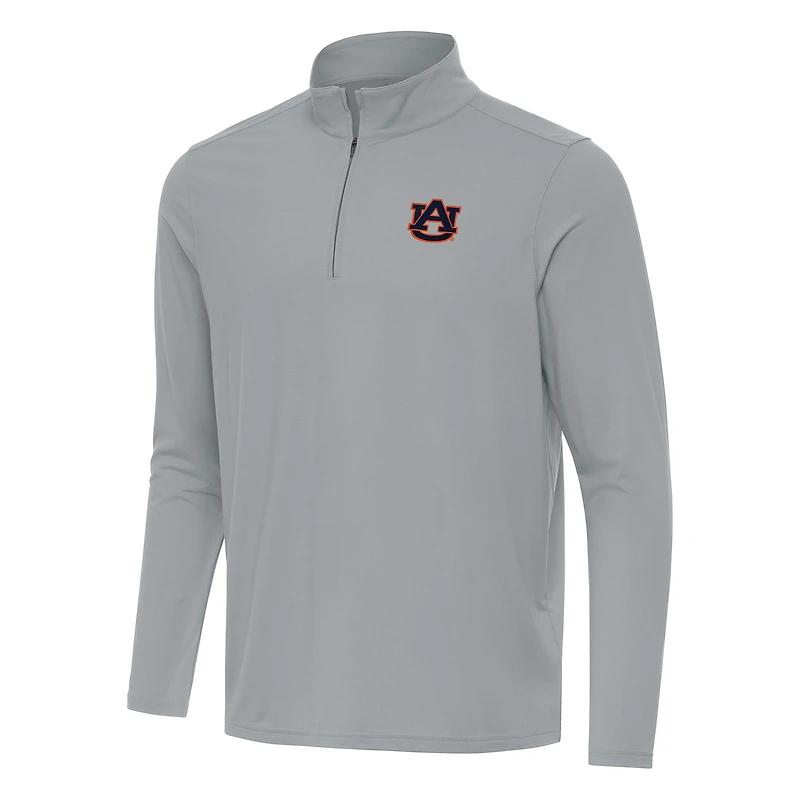 Men's Antigua Gray Auburn Tigers Intent Quarter-Zip Top