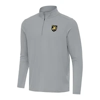 Men's Antigua Gray Army Black Knights Intent Quarter-Zip Top